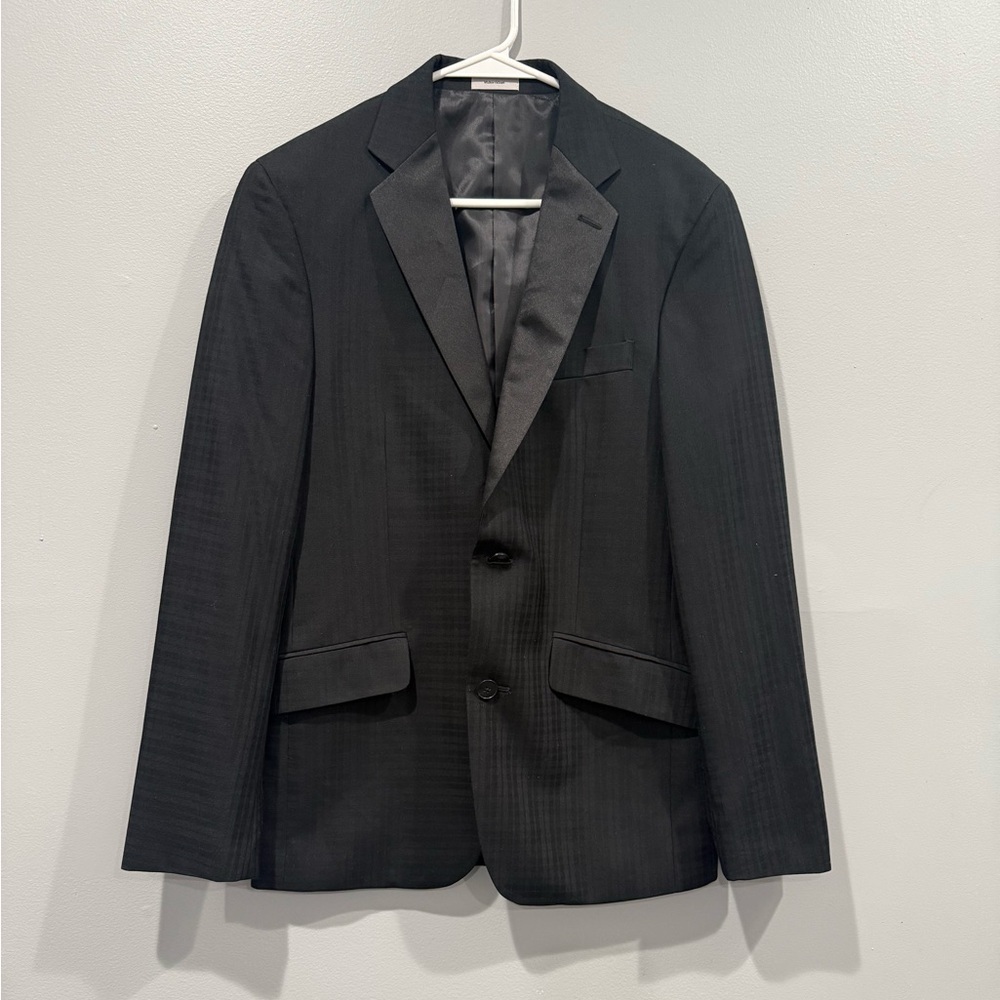 JF J.Ferrar Men's Black Blazer Slim Fit/Size 38R
